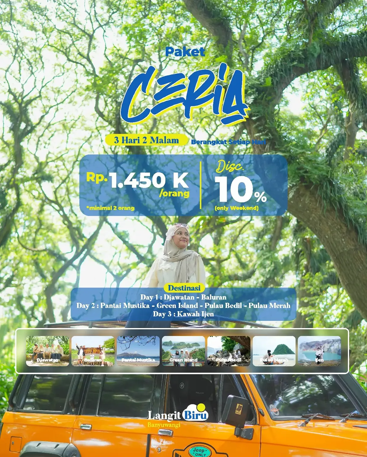 Liburan 3 Hari 2 Malam di Banyuwangi – Paket Ceria