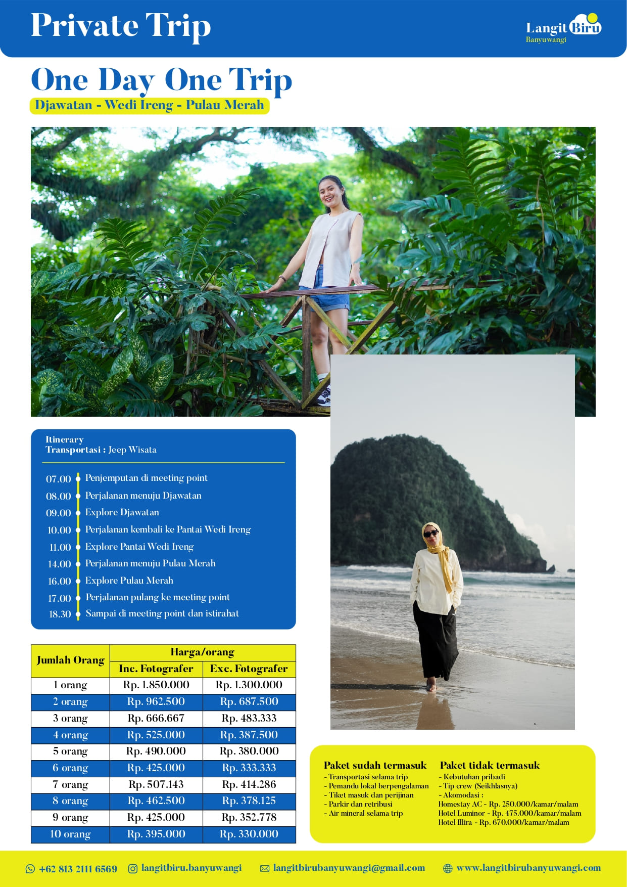 Private Trip One Day One Trip Djawatan – Wedi Ireng – Pulau Merah