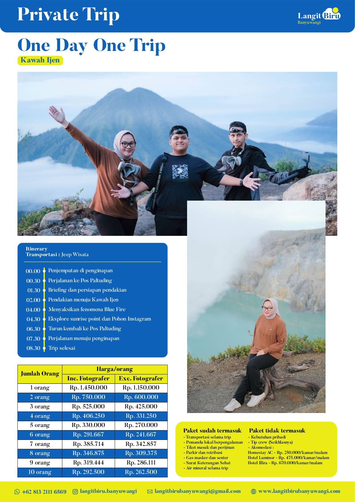 Private Trip One Day One Trip Kawah Ijen